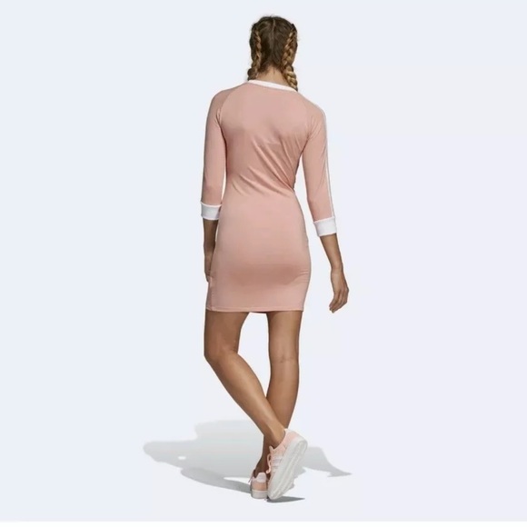 Adidas Long Sleeve Tennis Prep Mini Dress Women’s L Sporty Casual Athletic - Picture 2 of 11